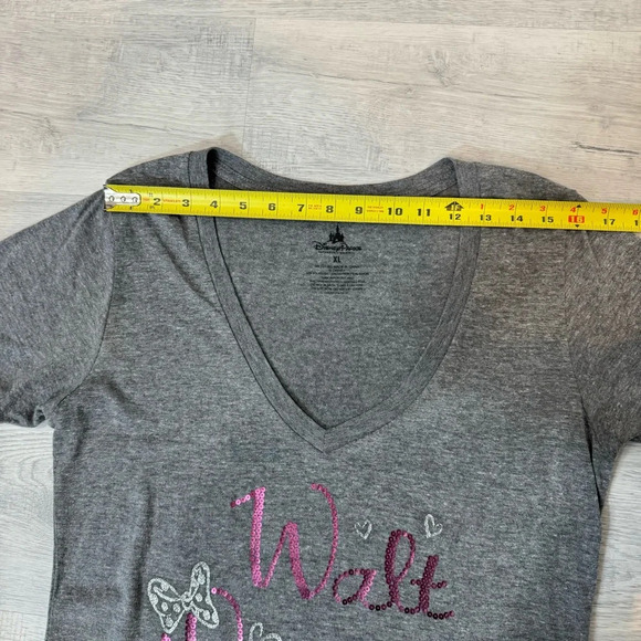 NWT Walt Disney World Butterfly Sequin Pink and Grey T Shirt Size XL - Picture 9 of 16